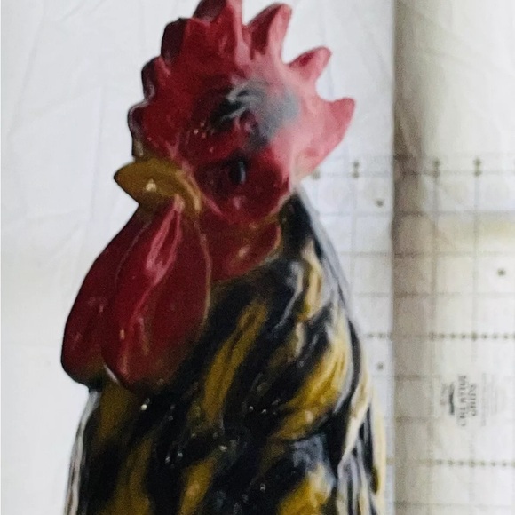Vintage Chalkware HUGE ROOSTER STATUE 28” very nice! RARE - Picture 11 of 12